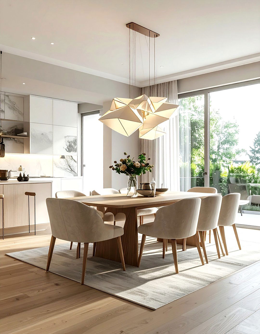 Chandelier Dining Room - 30 reinvented dining room ideas