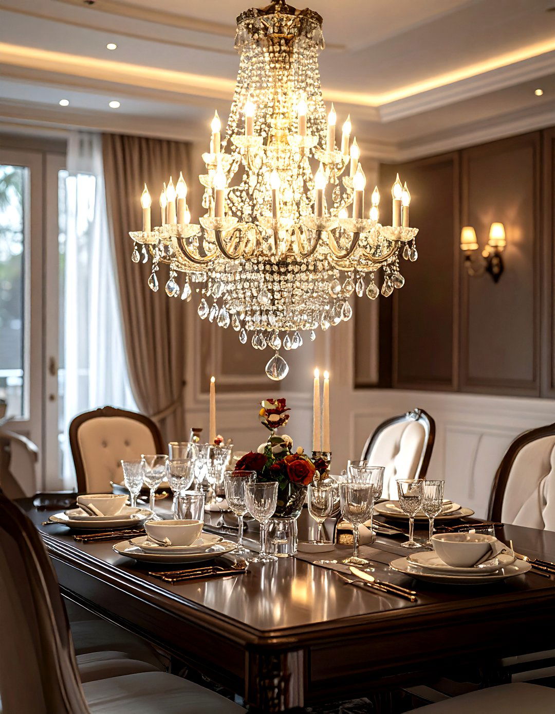 Chandelier Dining Room - 30 American dining room ideas