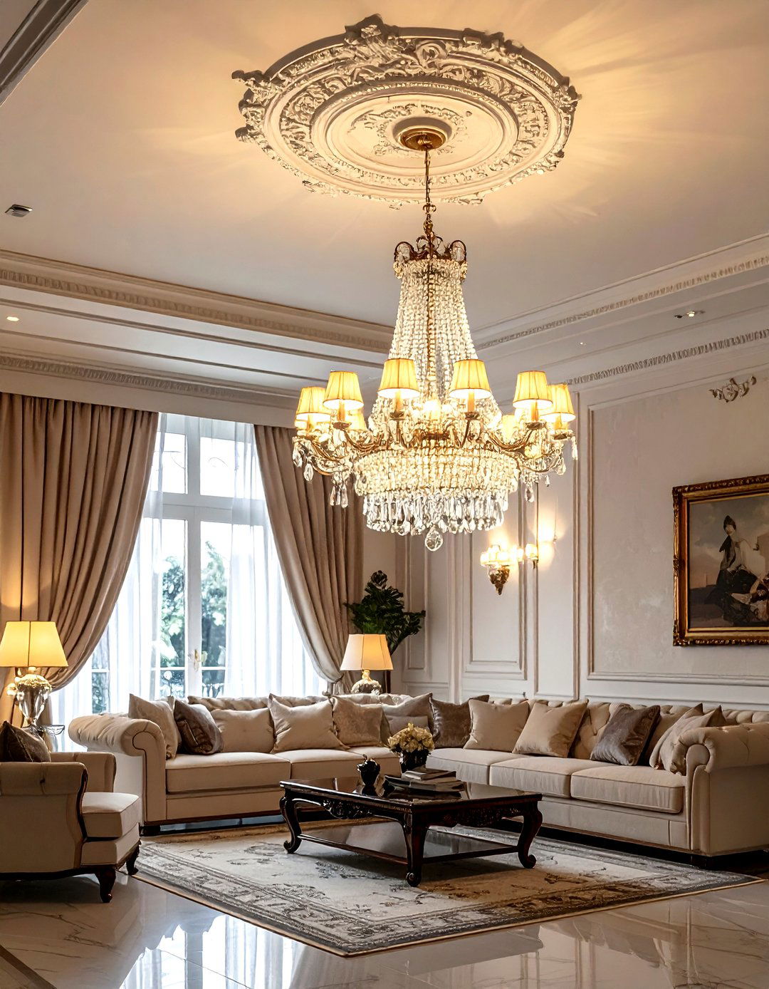 Chandelier With Dimmer Switch - 30 living room accent lighting ideas