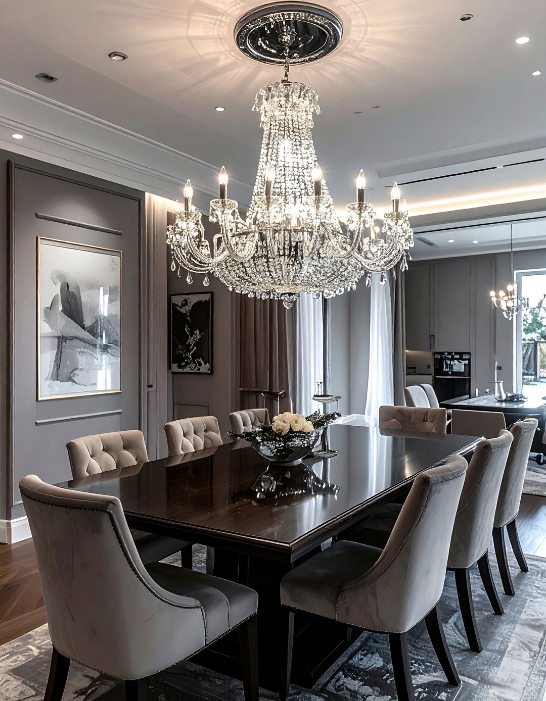 Chandelier dining room - 30 Savannah dining room ideas