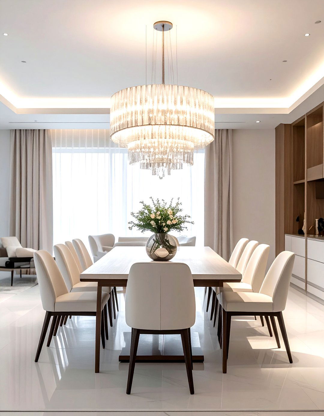 Chandelier focused dining room - 30 dining room room settings
