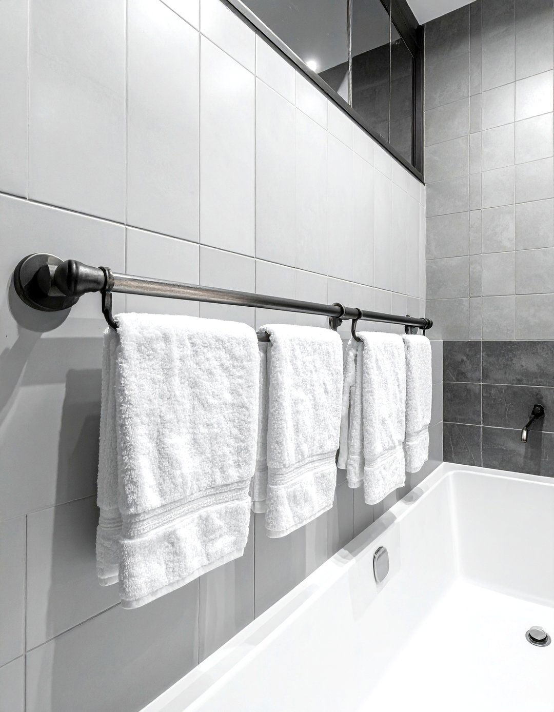 Change towel bar - 30 cheap bathroom remodel ideas