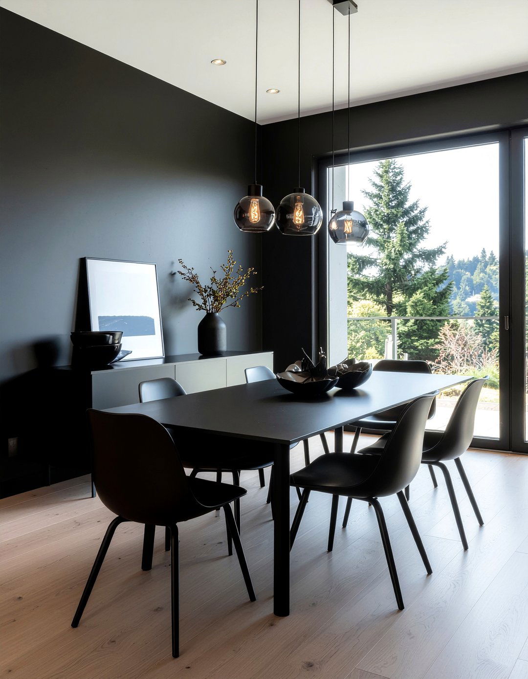 Charcoal And Black Dining Room - 30 charcoal dining room ideas