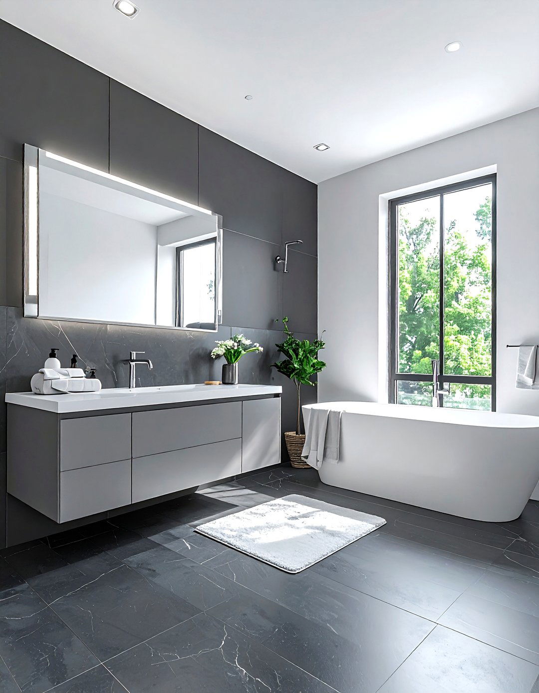 Charcoal And Light Gray Bathroom - 30 charcoal bathroom color schemes