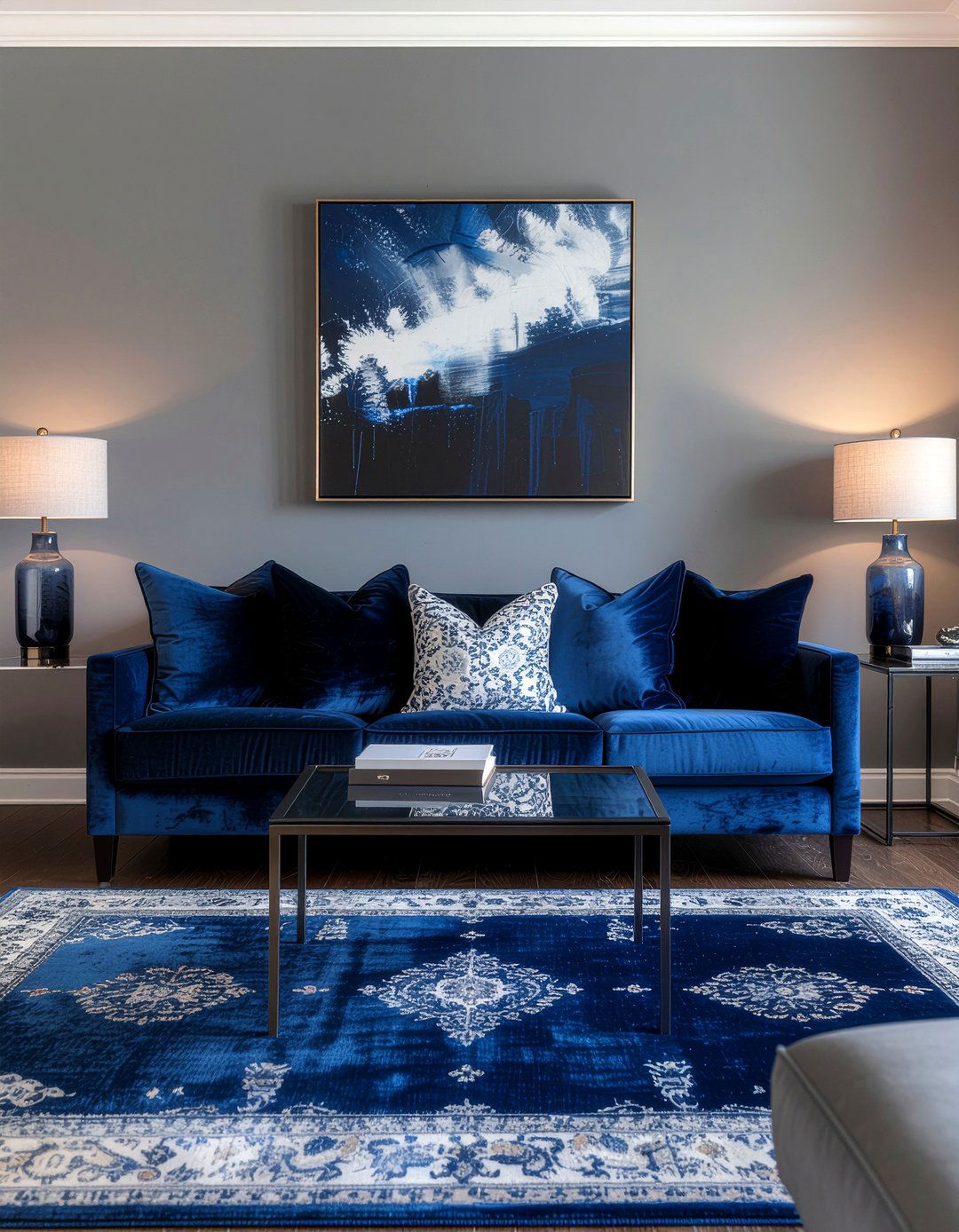Charcoal And Navy Blue Decor - 30 charcoal living room ideas