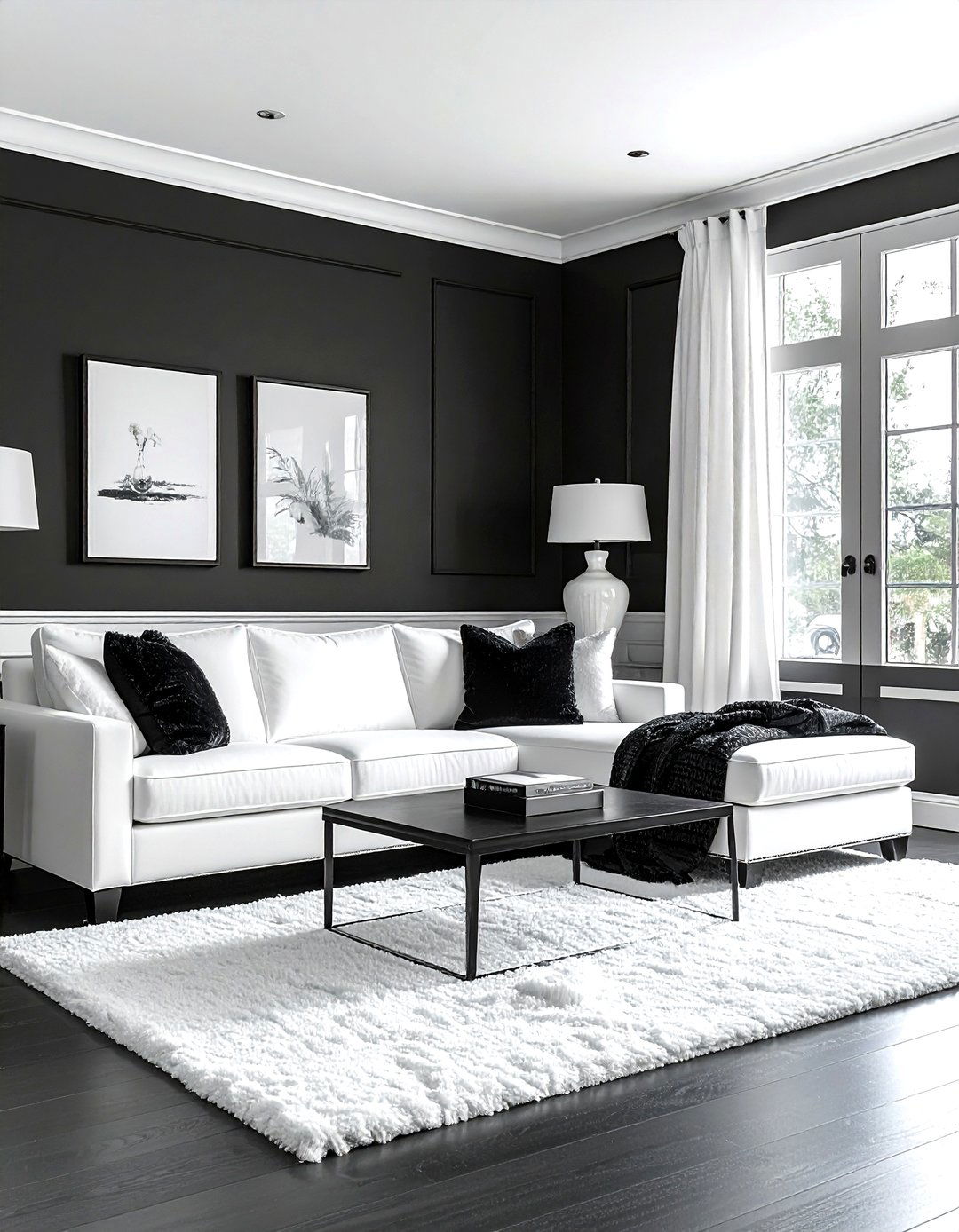 Charcoal And White Living Room - 30 grey and white living room ideas