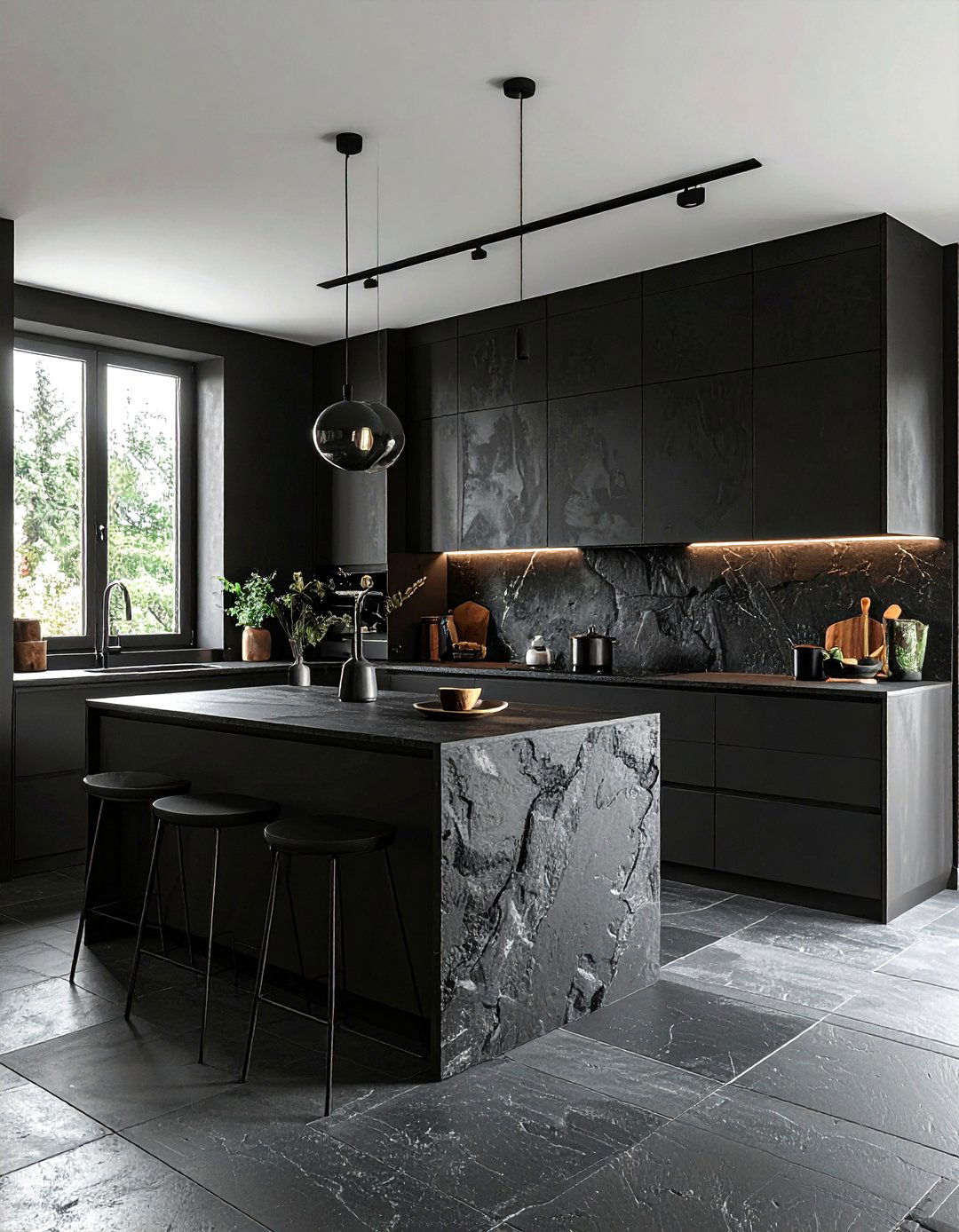30 Sleek Dark Black Kitchen Ideas for a Bold Modern Design