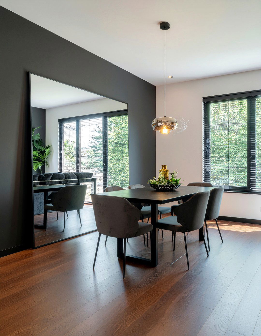 Charcoal Dining Room Large Mirror - 30 charcoal dining room ideas