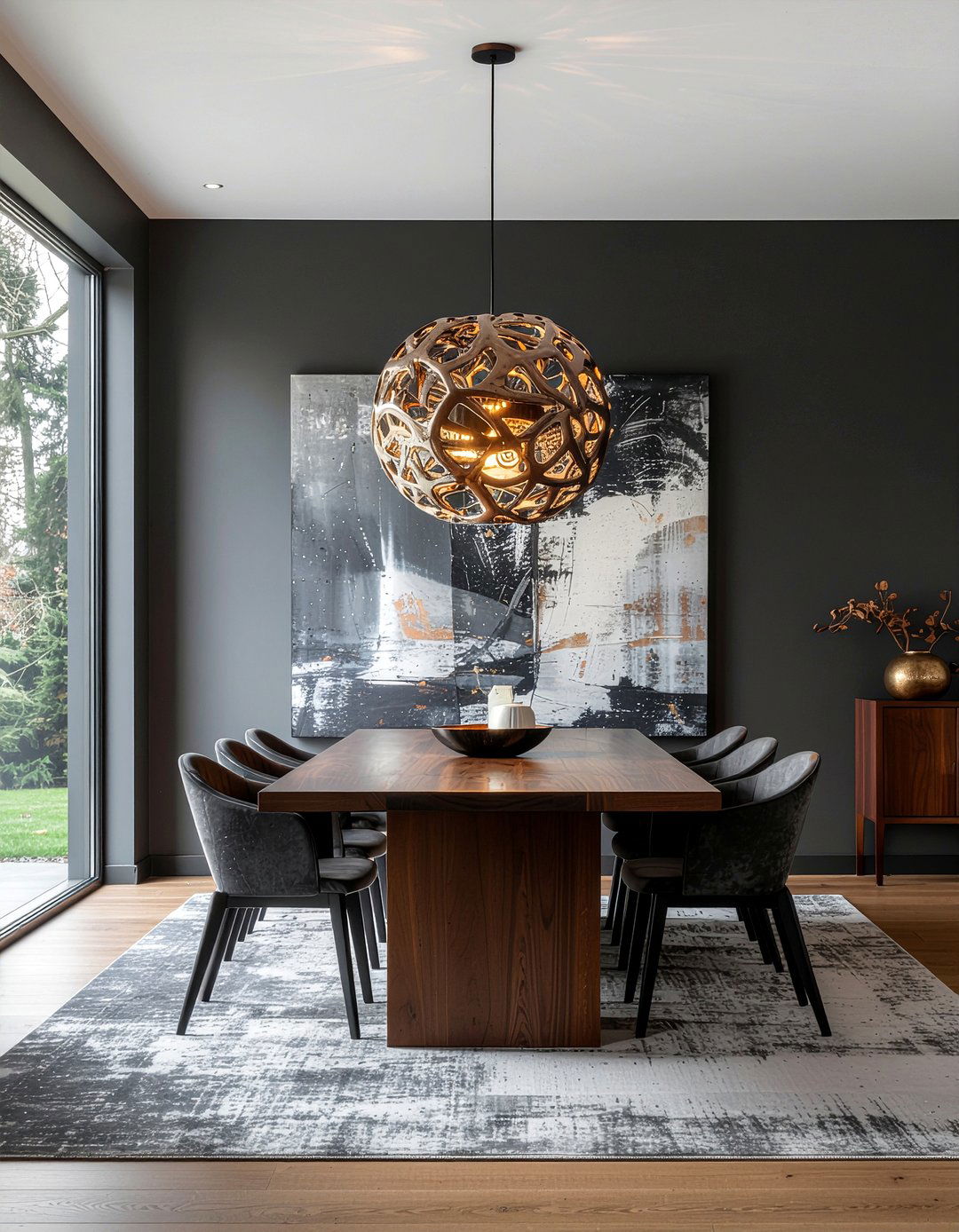 Charcoal Dining Room Pendant Light - 30 charcoal dining room ideas