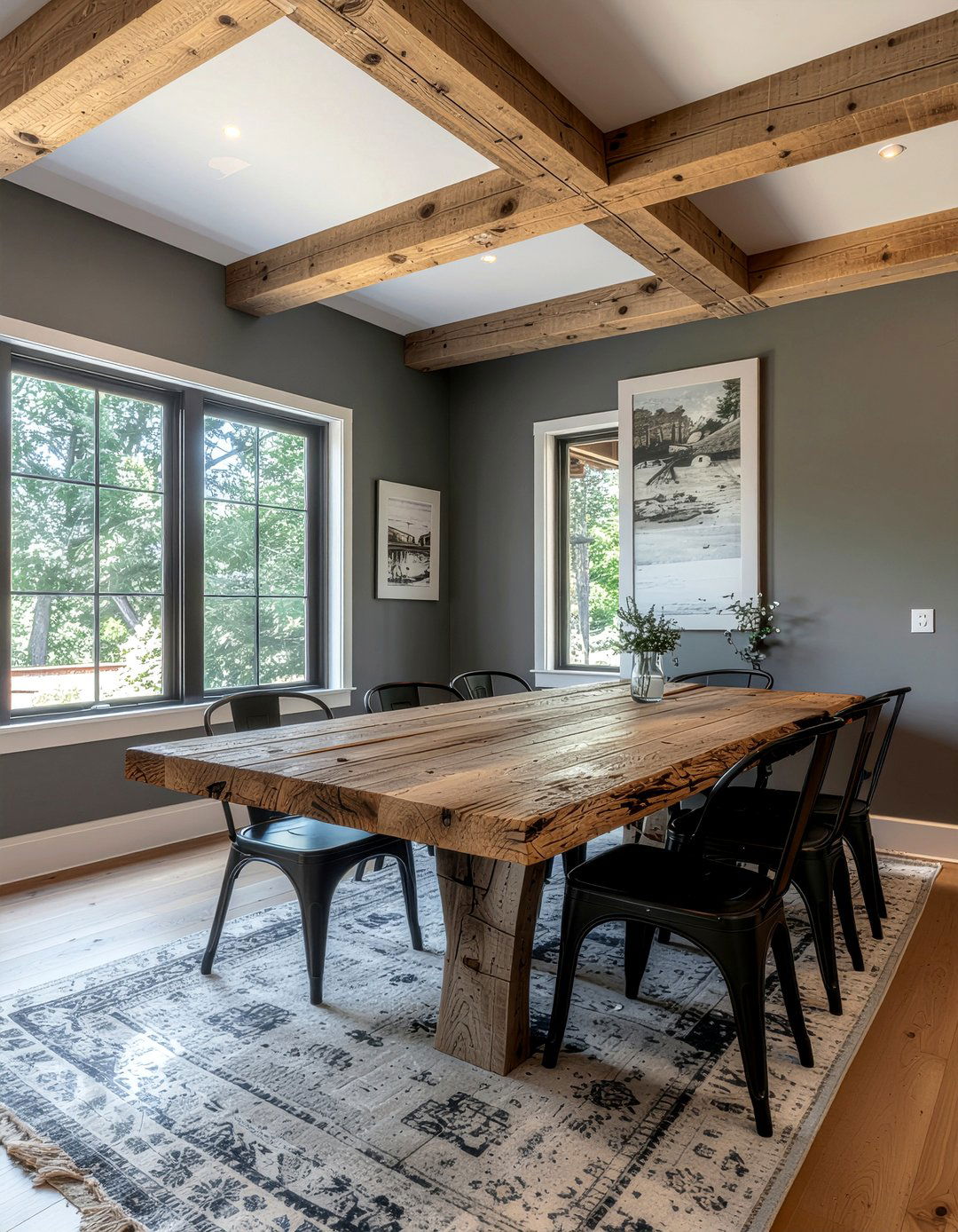 Charcoal Dining Room Rustic Wood - 30 charcoal dining room ideas