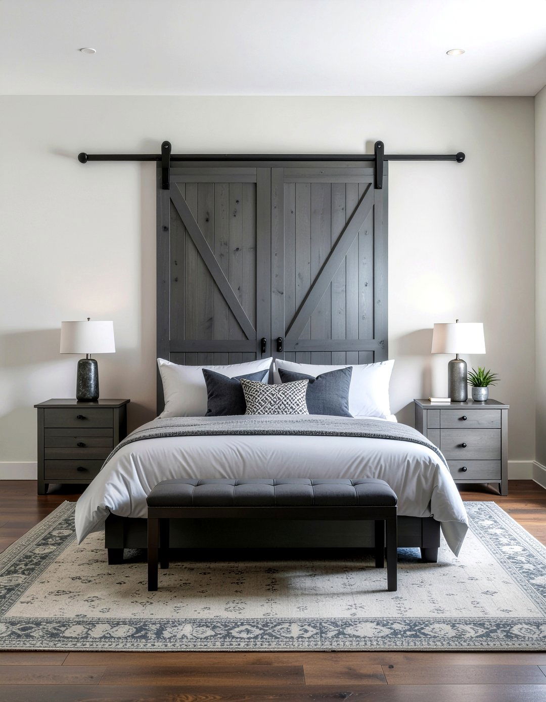 Charcoal Gray Barn Door - 30 bedroom barn doors