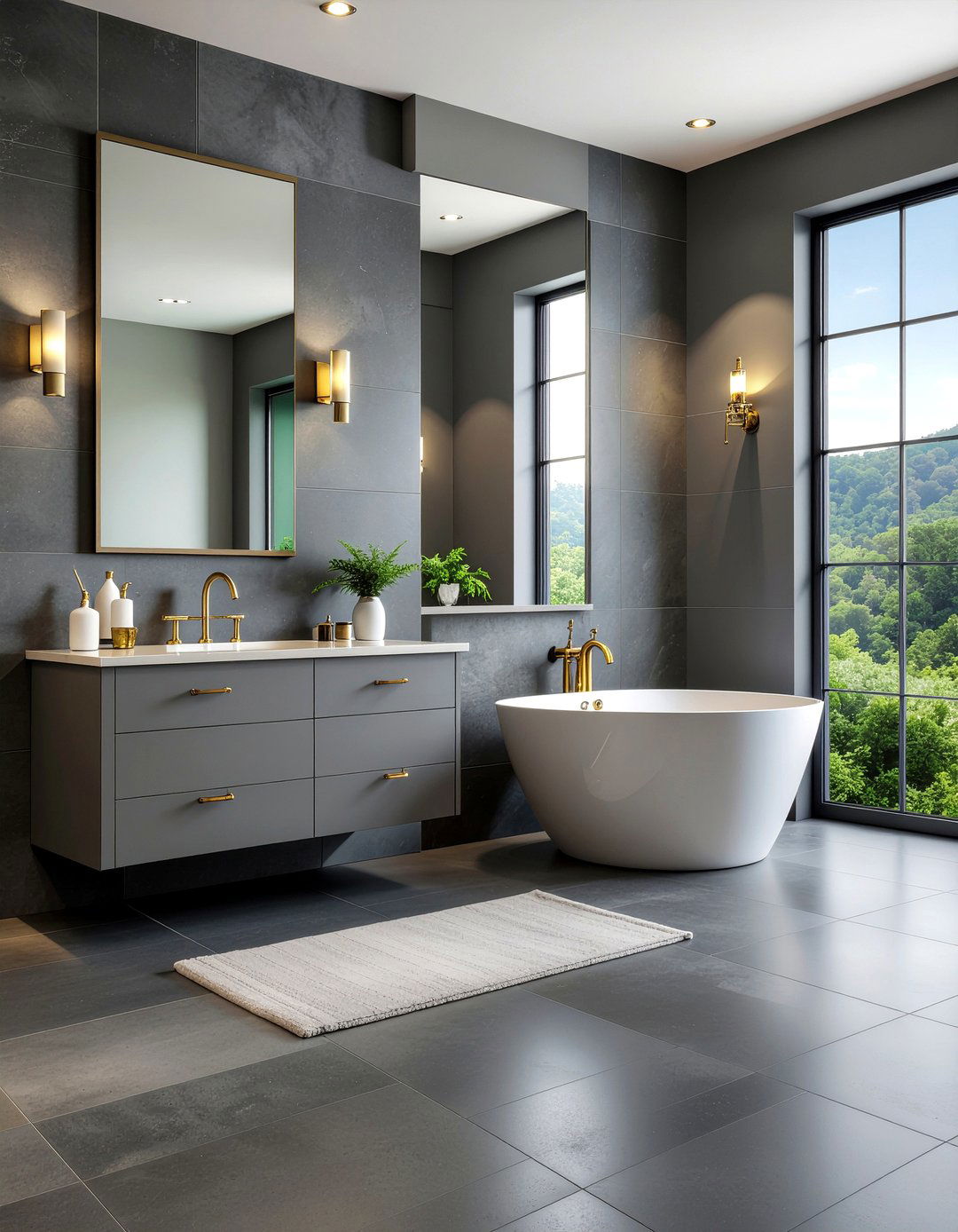 Charcoal Gray Bathroom - 30 cool gray bathroom ideas