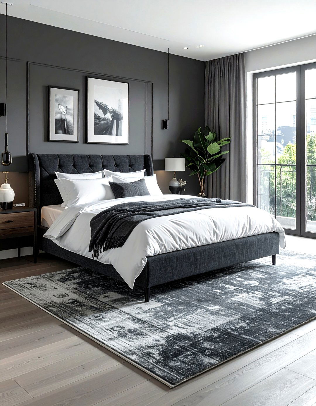 Charcoal Gray Bedroom - 30 modern gray bedroom ideas