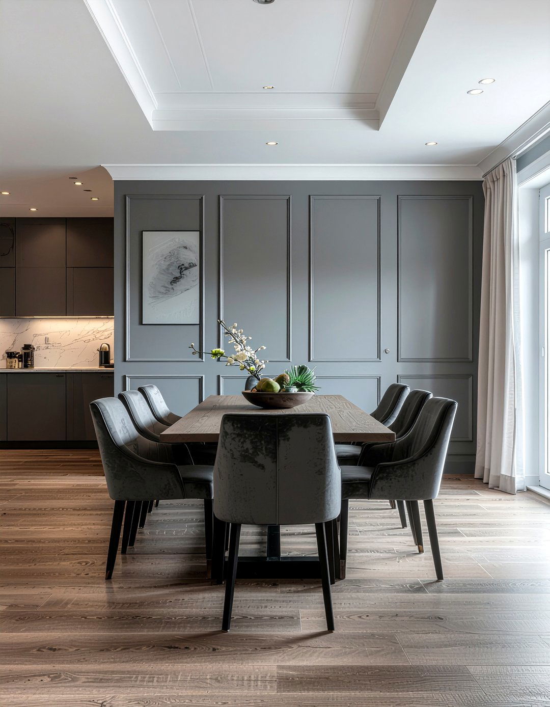 Charcoal Gray Board And Batten - 30 dining room board and batten ideas