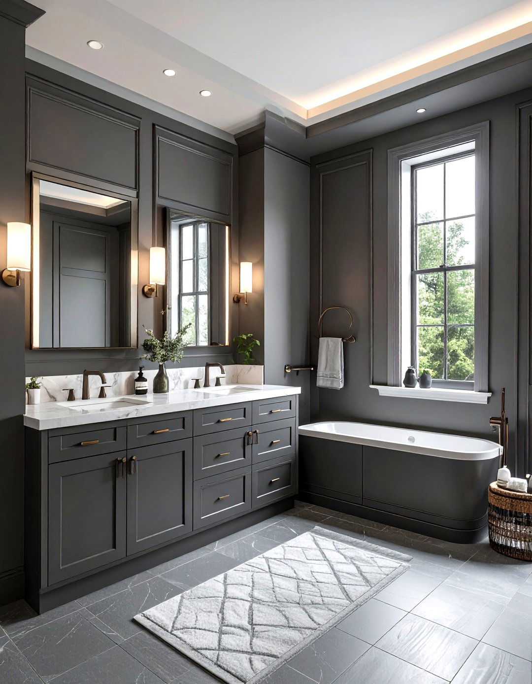 Charcoal Gray Master Bathroom - 30 gray bathroom design ideas