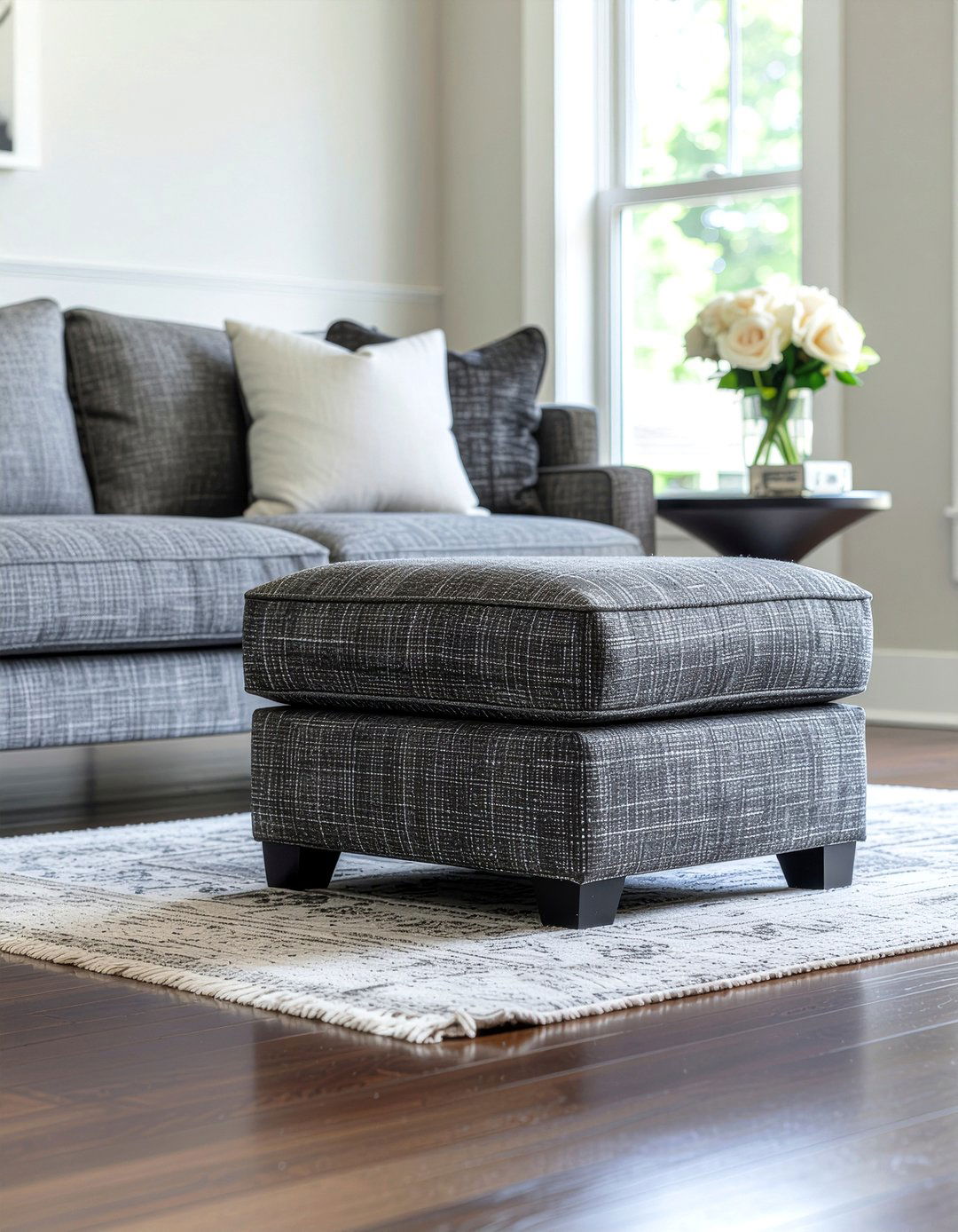 Charcoal Gray Ottoman - 30 living room ottoman coffee tables