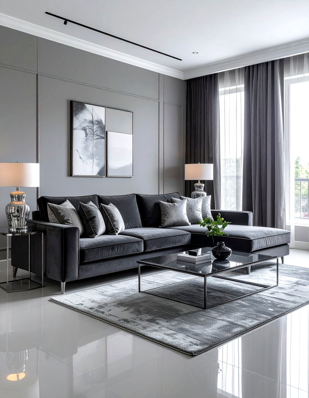 Charcoal Gray Sofa Living Room - 30 gray living room furniture ideas