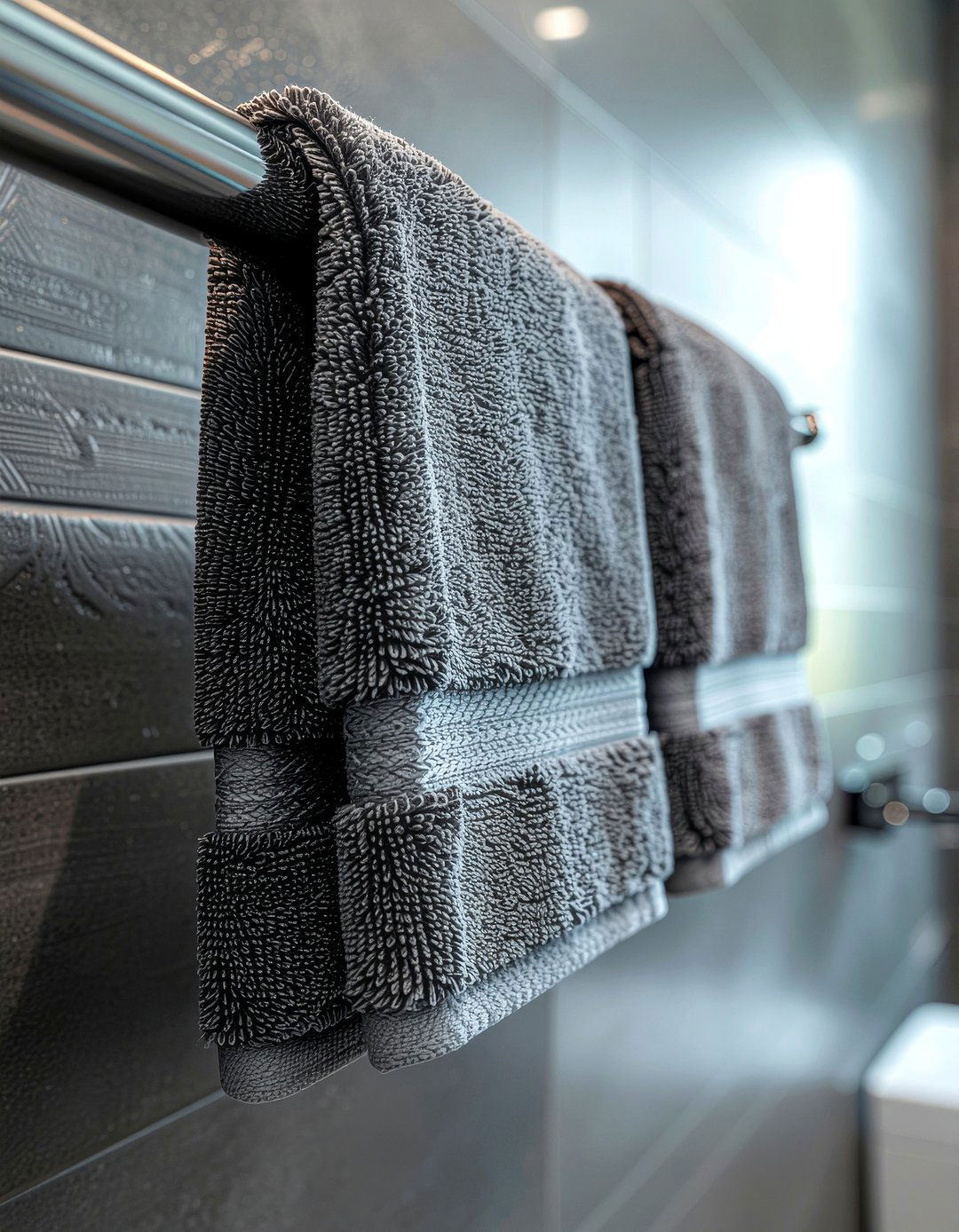 Charcoal Gray Towels - 30 bathroom linens ideas