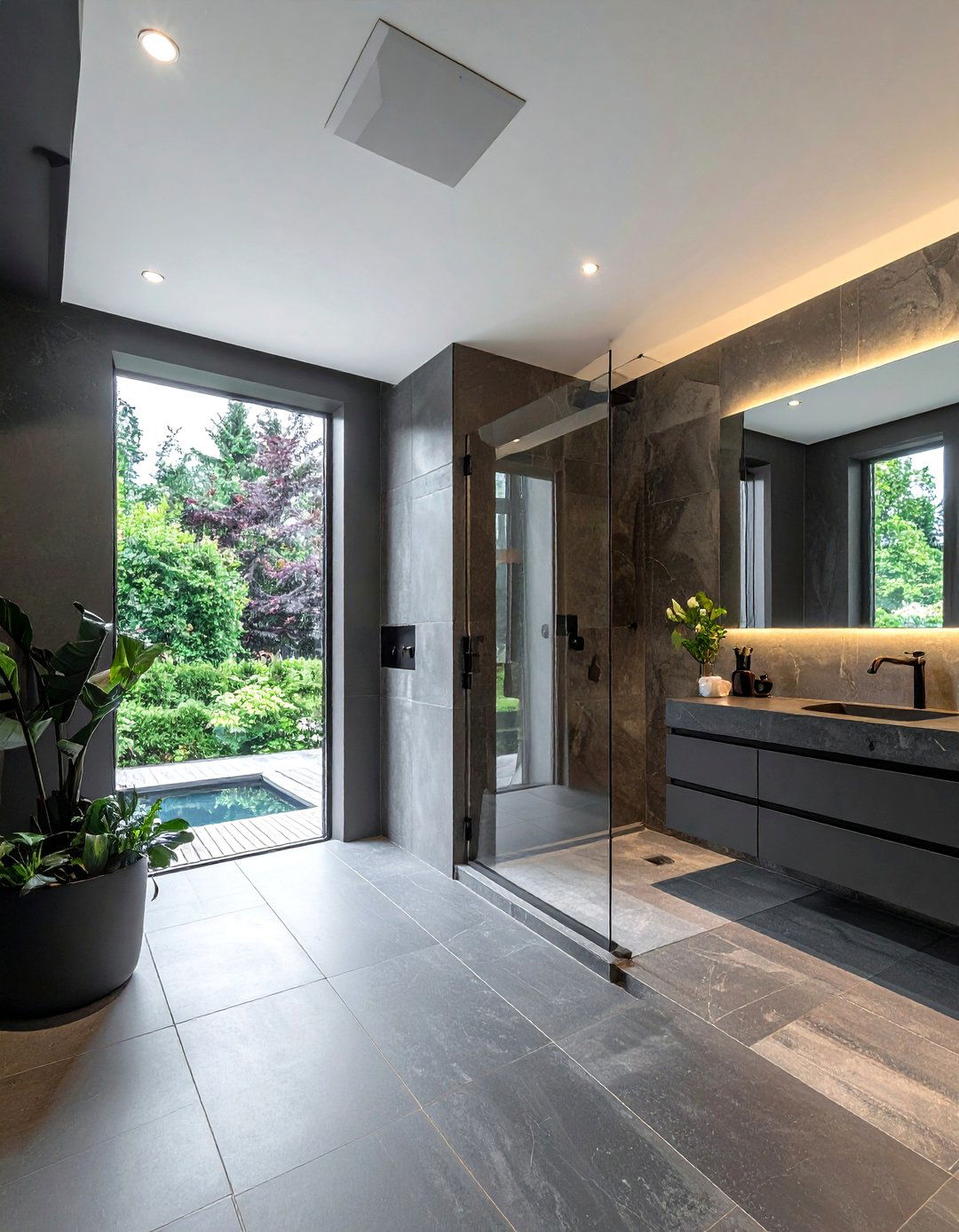 Charcoal Grey Bathroom - 30 dark bathroom ideas