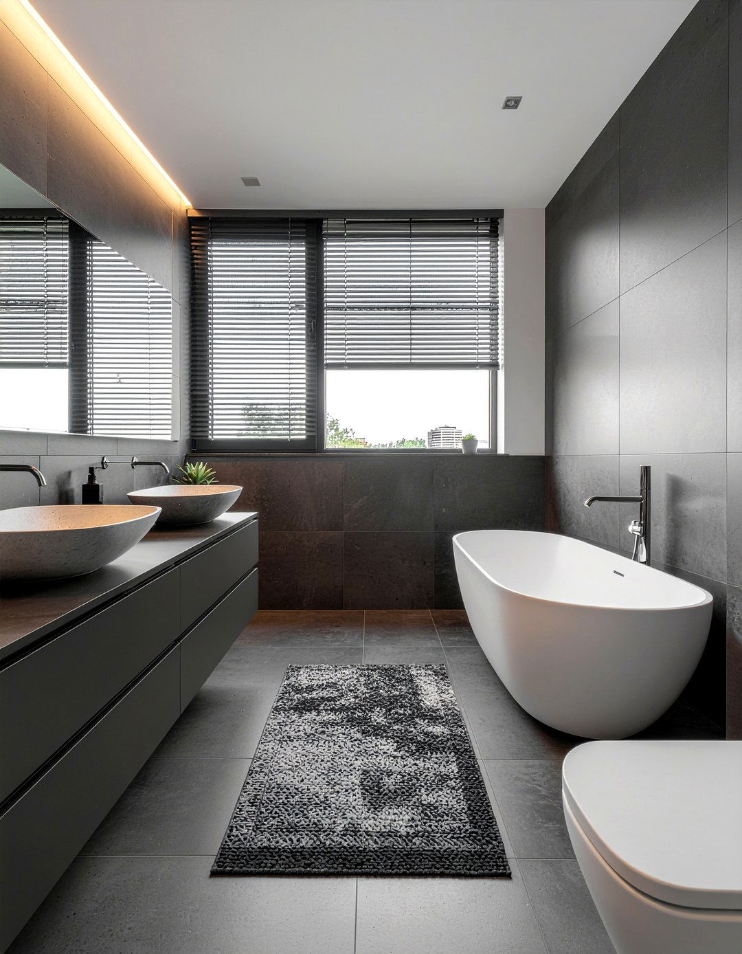 Charcoal Grey Bathroom - 30 monochromatic bathroom ideas