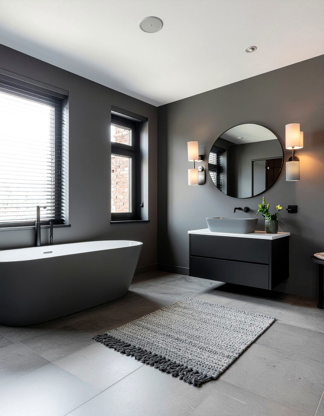 Charcoal Grey Bathroom - 30 moody bathroom ideas
