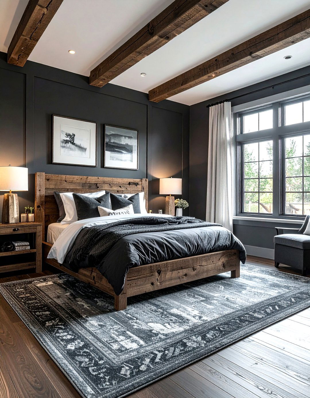 Charcoal Grey Farmhouse Bedroom - 30 farmhouse grey bedroom ideas