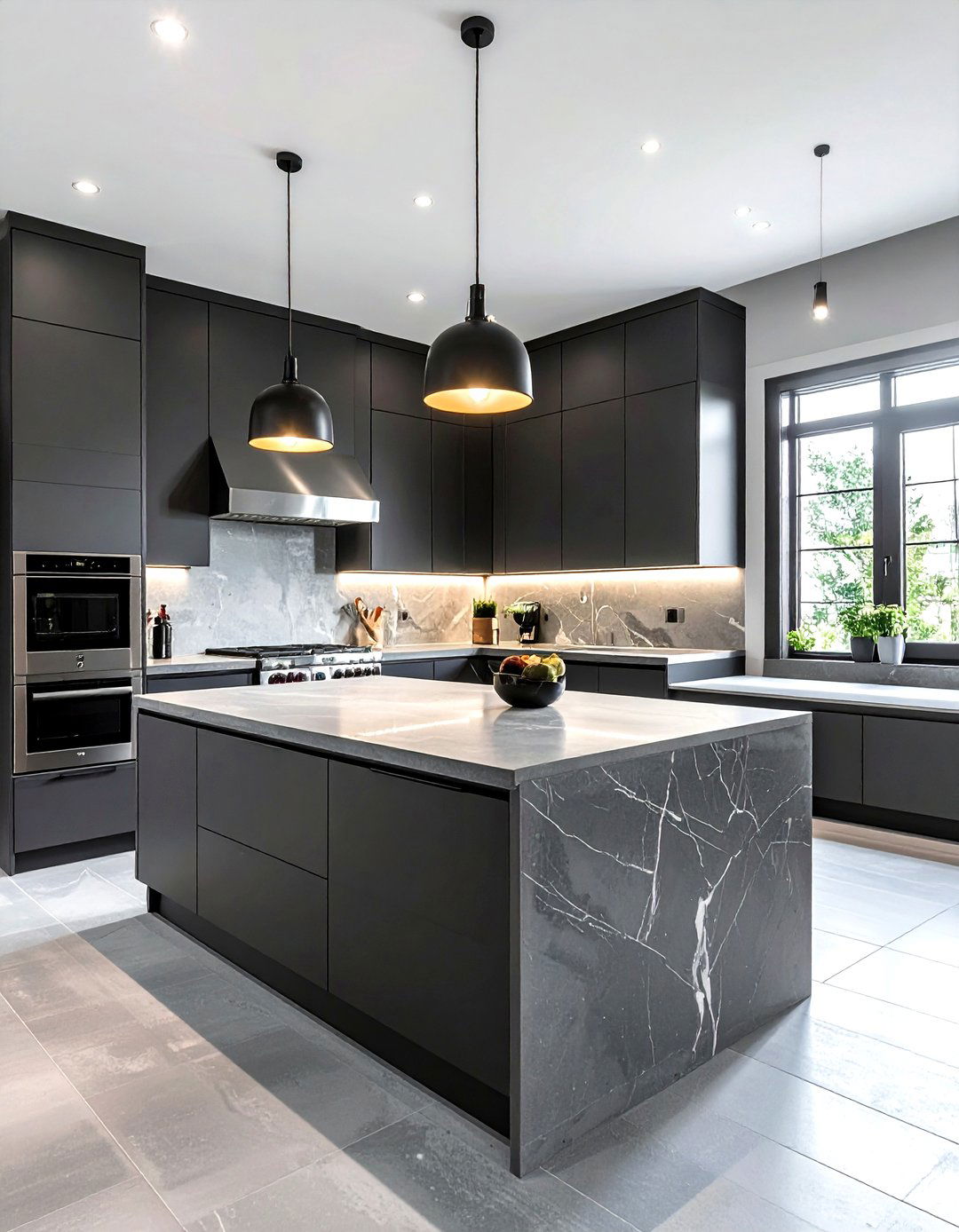 Charcoal Grey Kitchen - 30 kitchen paint ideas