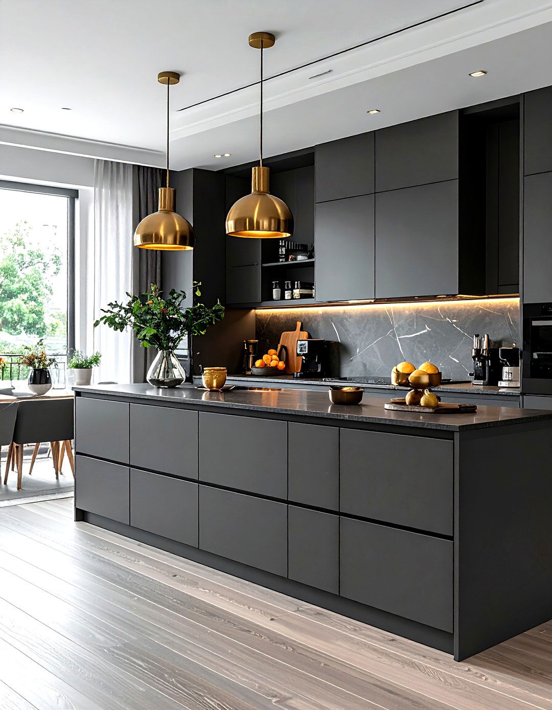 Charcoal Grey Kitchen Sideboard - 30 grey kitchen furniture ideas