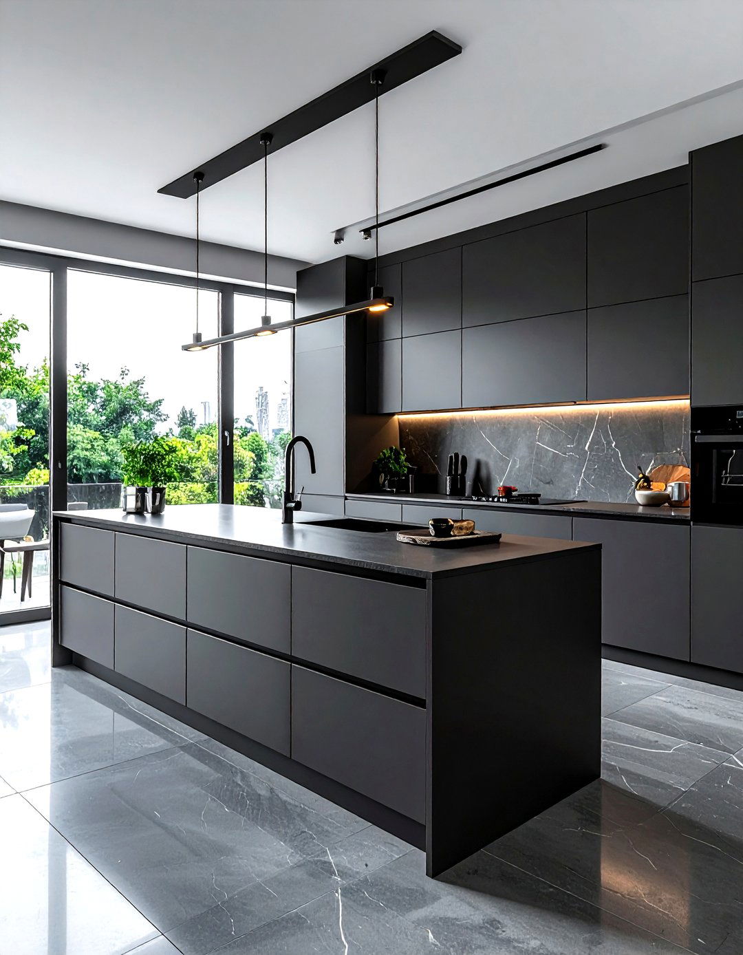 Charcoal Grey Modern Kitchen - 30 grey kitchen design ideas