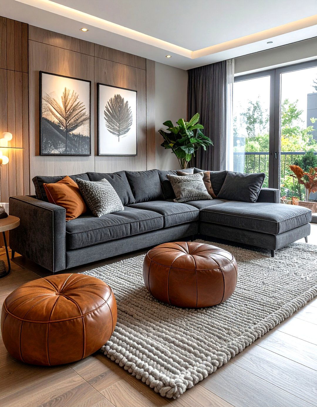 Charcoal Grey Performance Chenille Sofa - 30 living room performance fabric sofa ideas