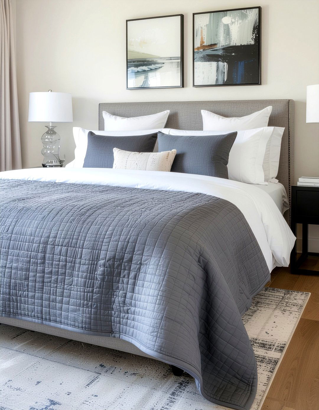 Charcoal Grey Quilt - 30 bedroom quilts