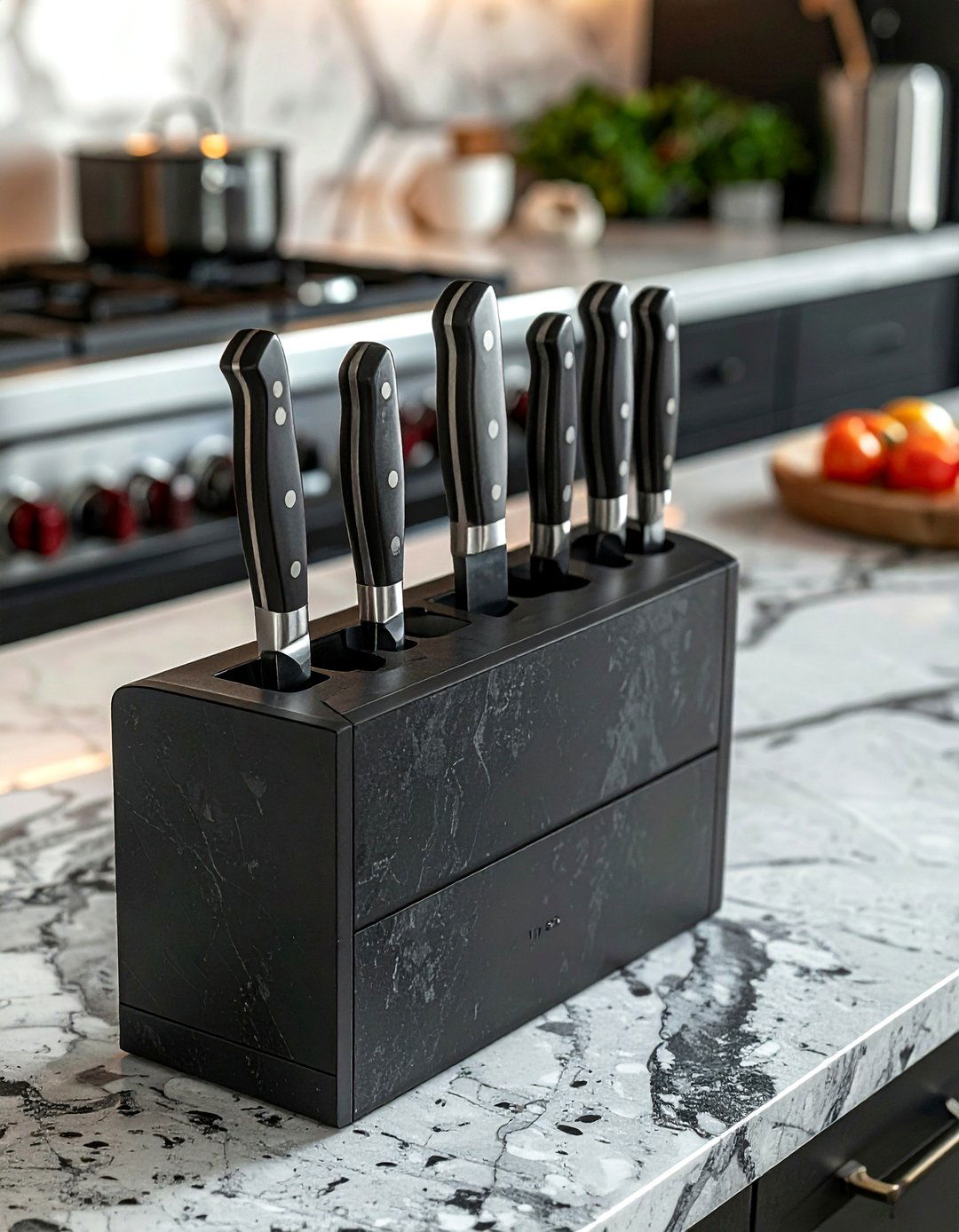 Charcoal Knife Block - 30 gray kitchen accessories ideas