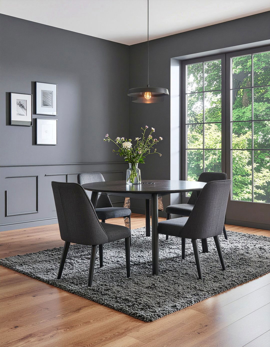 Charcoal Monochrome Dining Room - 30 charcoal dining room ideas