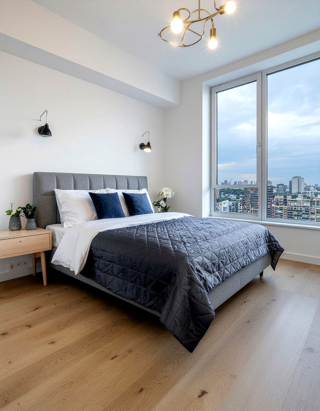 Charcoal Satin Quilt - 30 satin bedroom ideas