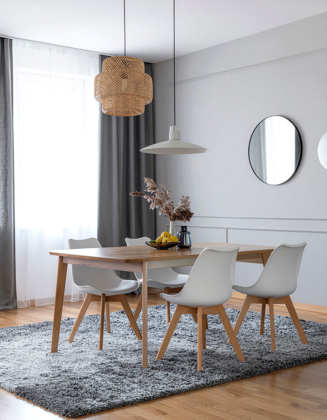 Charcoal Textured Wallpaper Dining Room - 30 charcoal dining room ideas