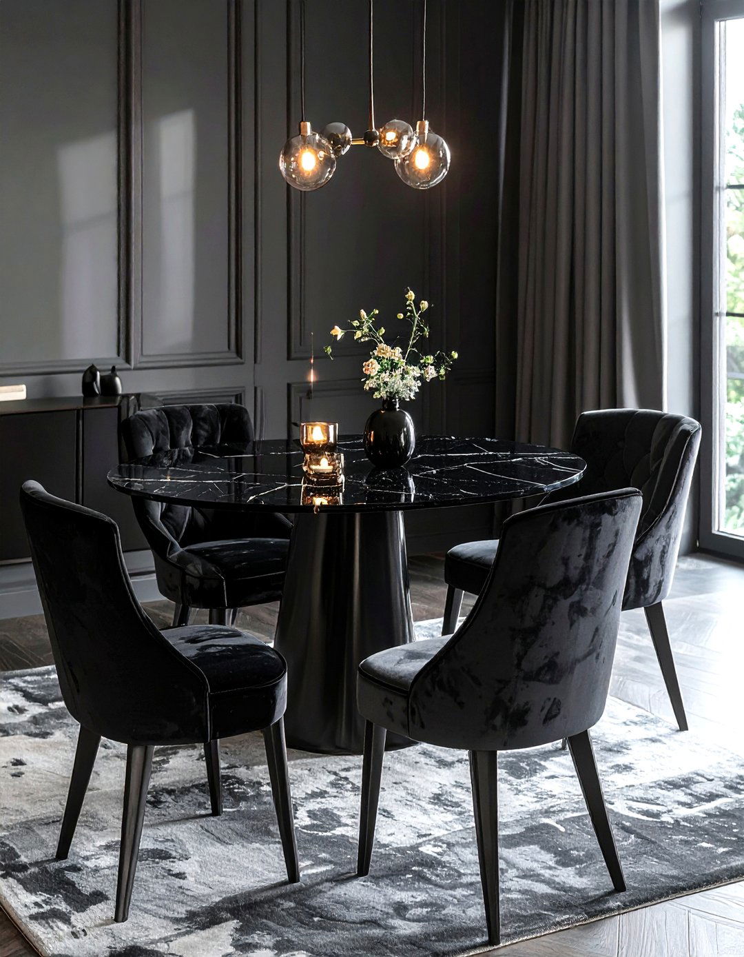 Charcoal Velvet Dining Chair - 30 velvet dining chair ideas