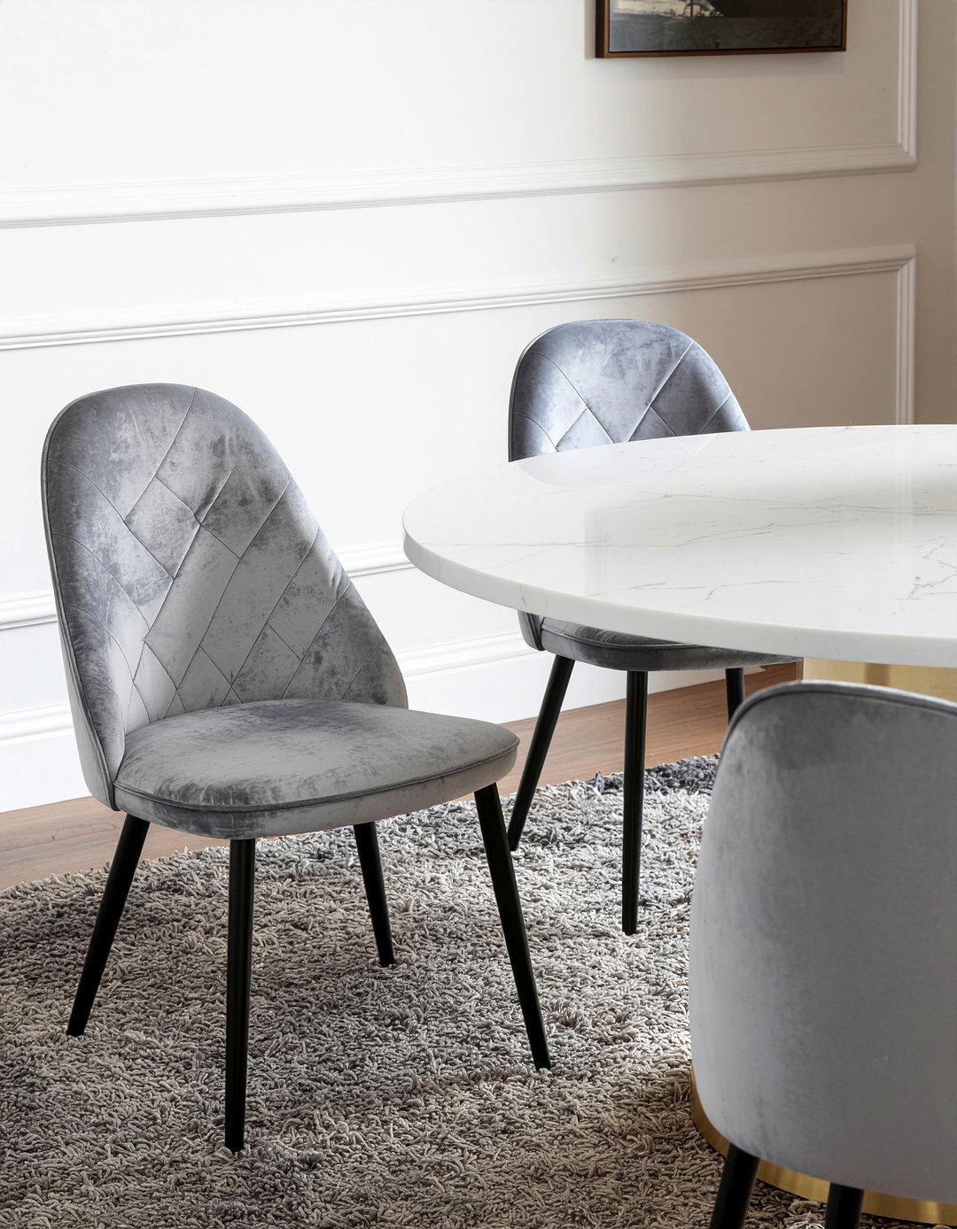 Charcoal Velvet Dining Chairs - 30 charcoal dining room ideas