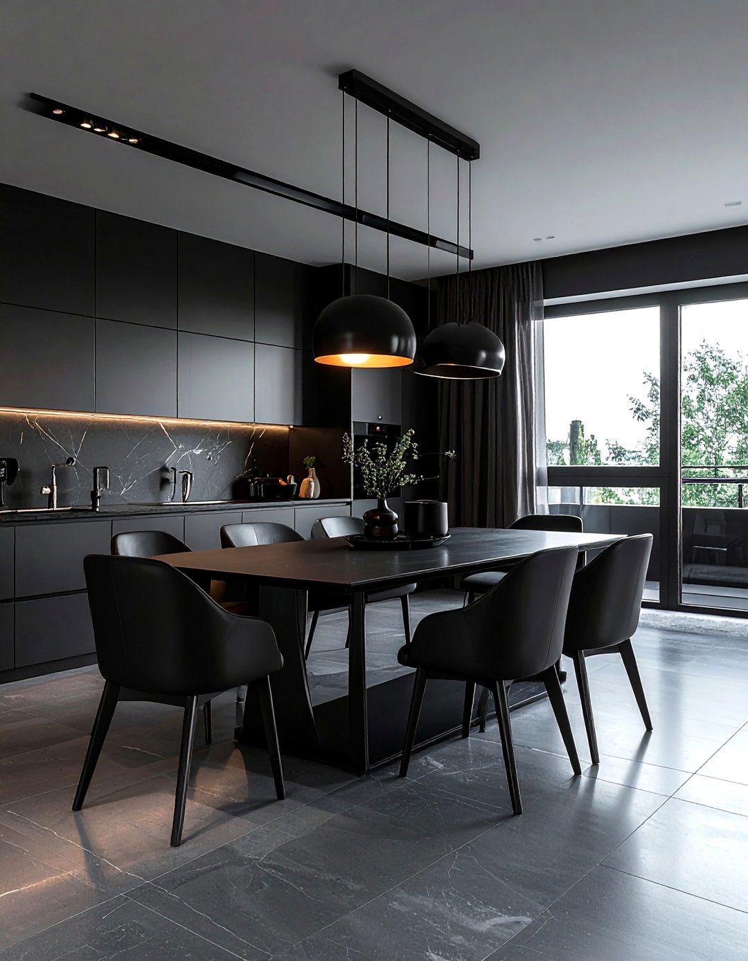 Charcoal and Black Dining Room - 30 charcoal dining room color schemes