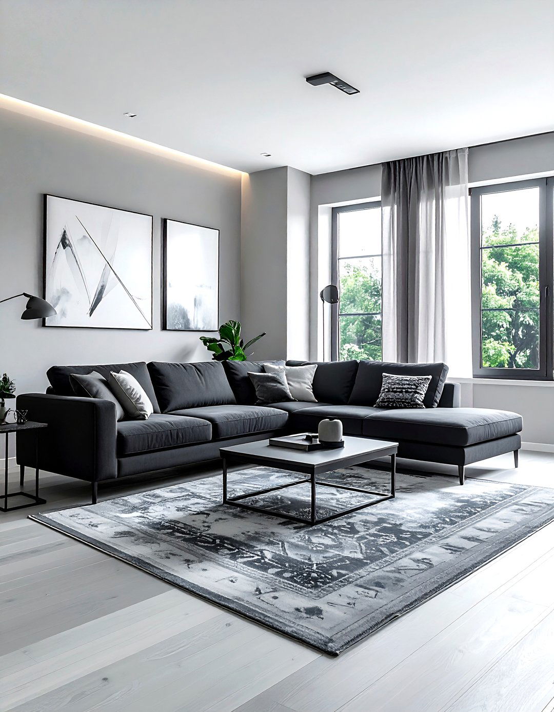 Charcoal and light gray - 30 color scheme ideas