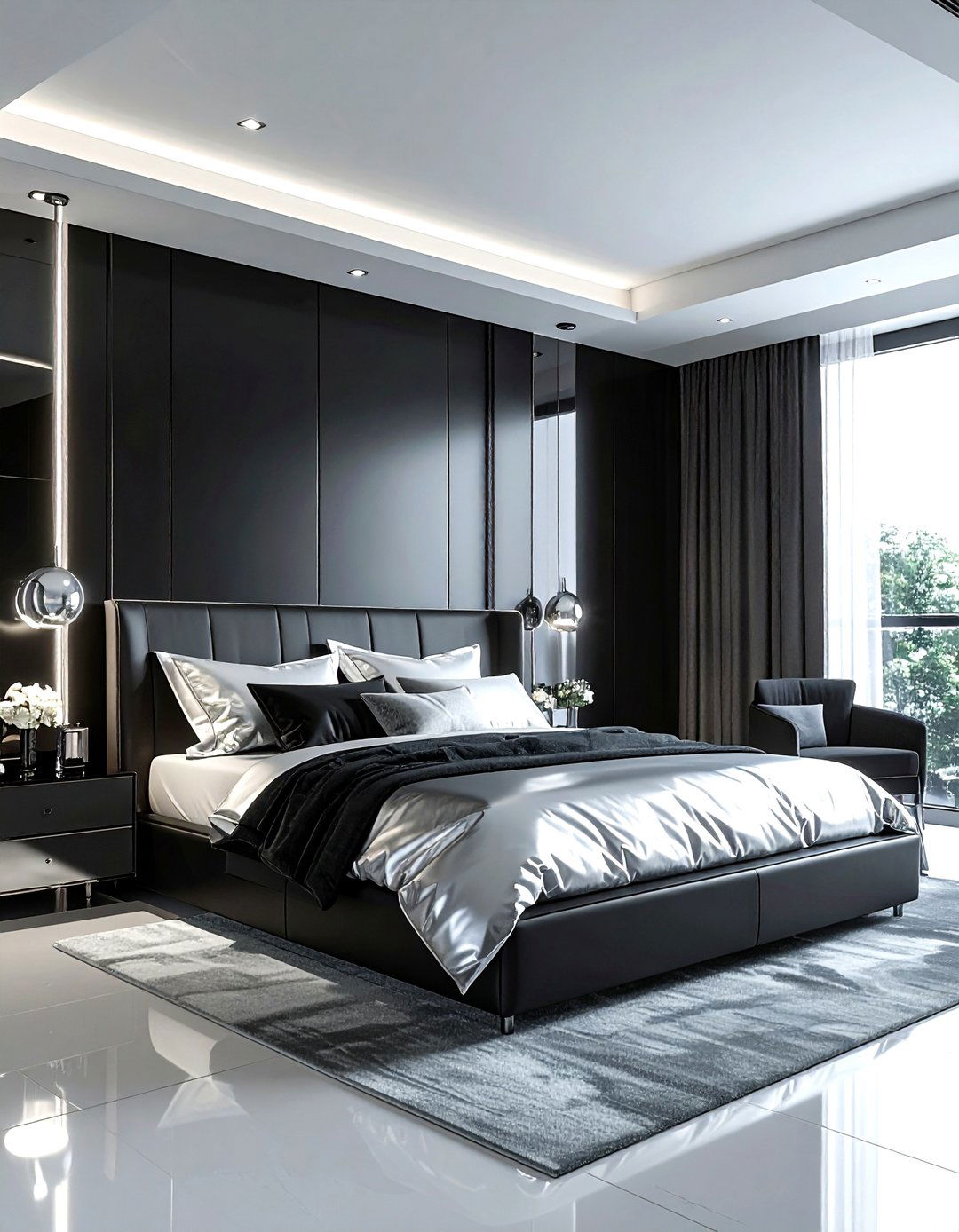 Charcoal and silver bedroom - 30 charcoal bedroom color schemes