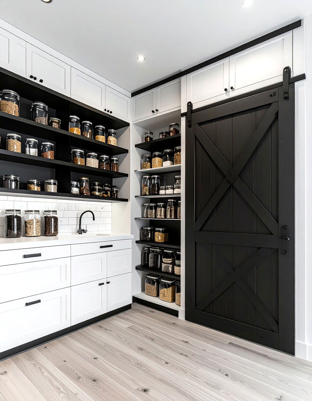 Charcoal and white kitchen pantry - 30 charcoal and white kitchen ideas