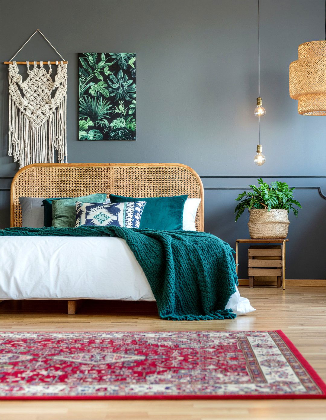 Charcoal bedroom boho style - 30 bedroom charcoal walls