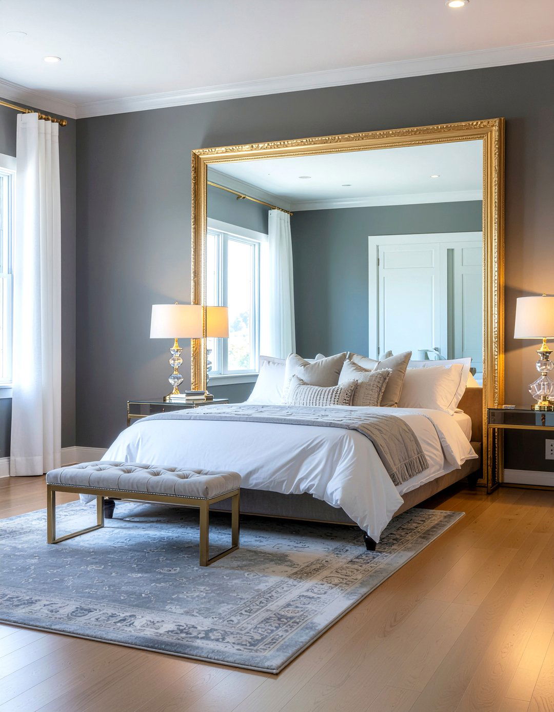 Charcoal bedroom mirror wall - 30 bedroom charcoal walls