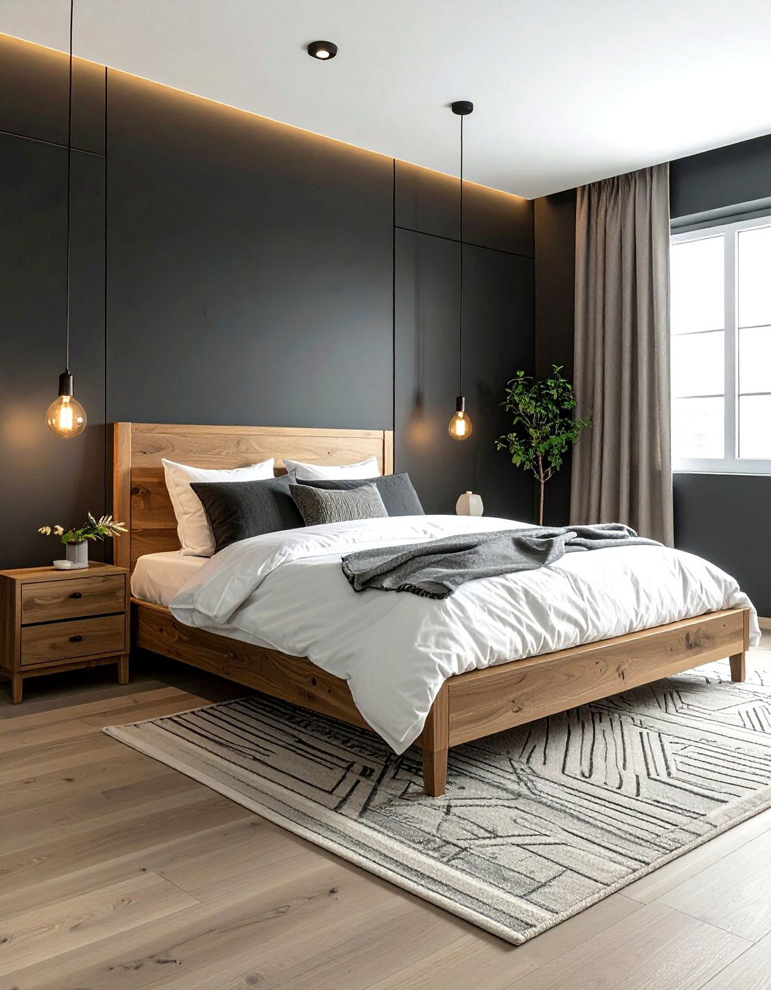 Charcoal bedroom walls - 30 charcoal decor ideas