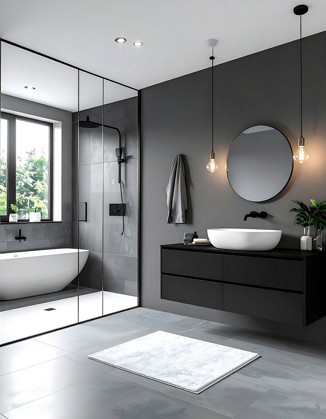 Charcoal gray bathroom paint - 30 bathroom paint color ideas
