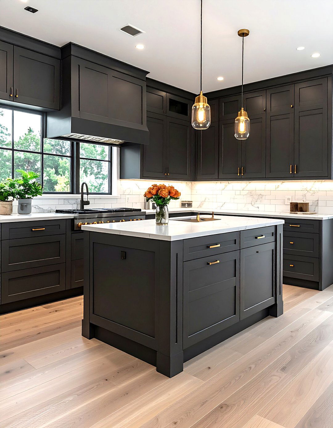 Charcoal gray kitchen cabinets - 30 cool paint color ideas