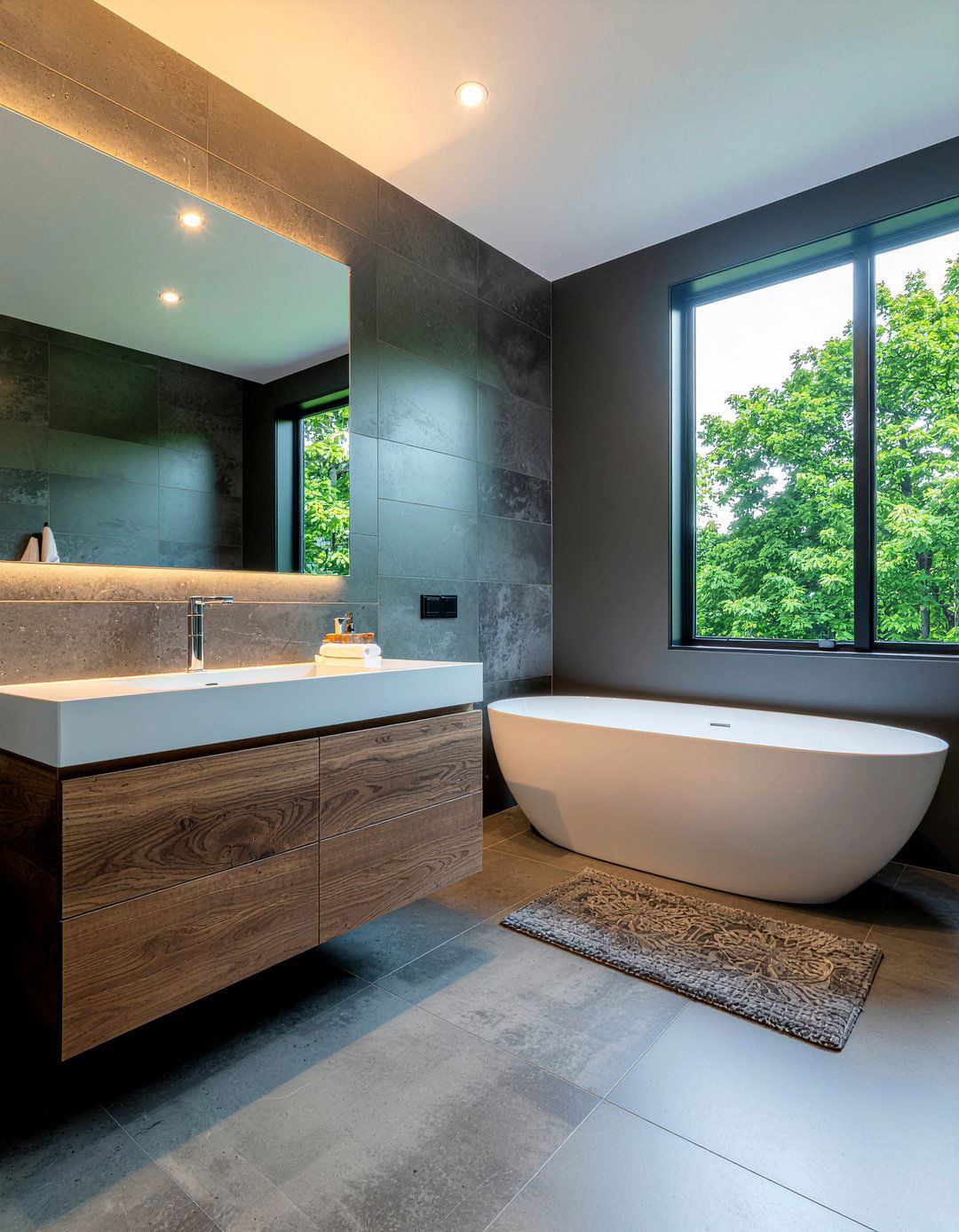 Charcoal grey bathroom - 30 small bathroom color ideas