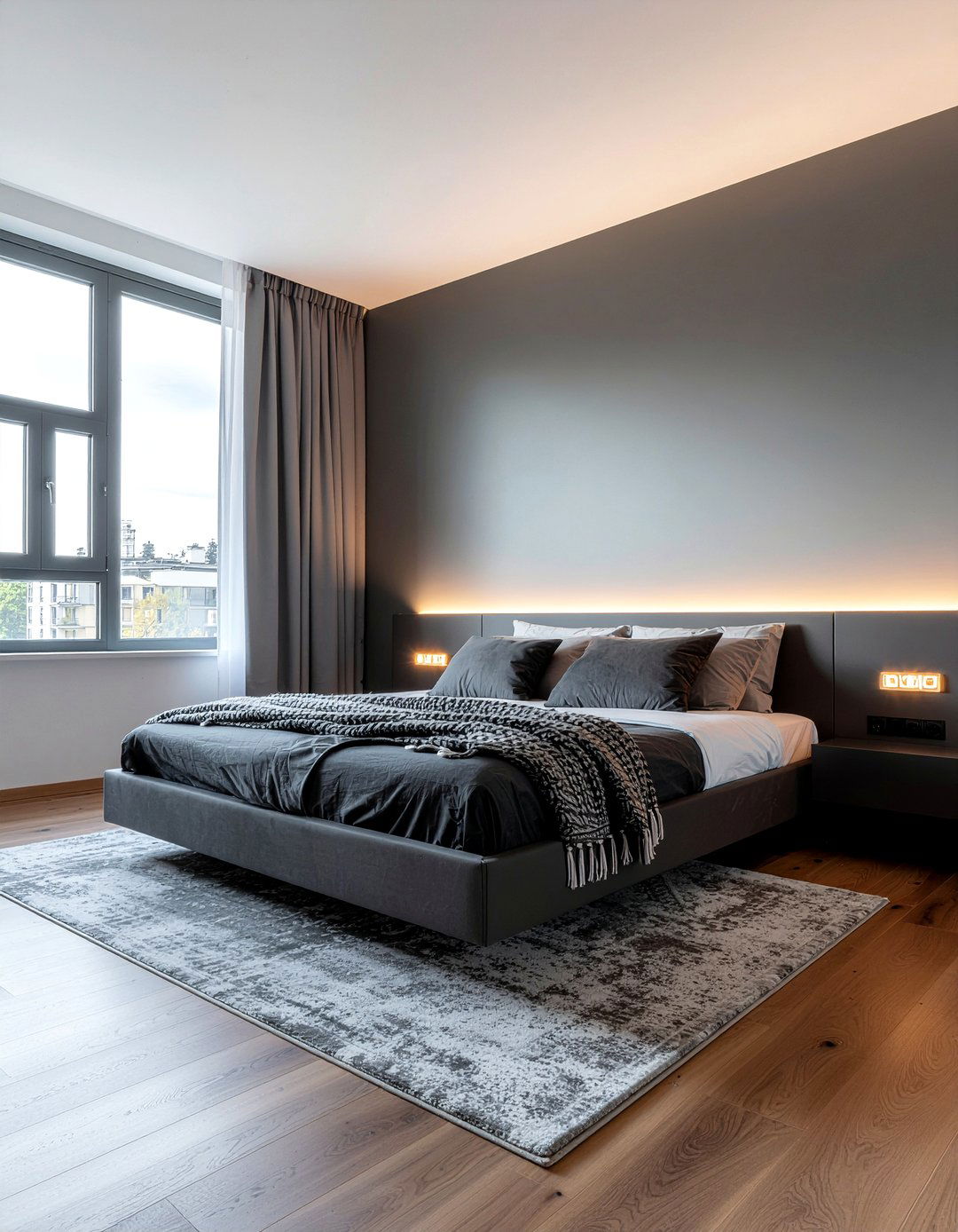 Charcoal grey bedroom - 30 bold color bedroom ideas