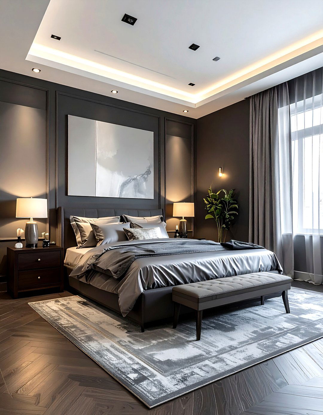 Charcoal grey bedroom - 30 grey bedroom design ideas