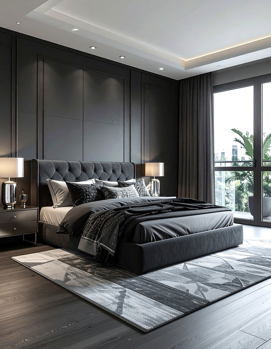 Charcoal grey bedroom - 30 grey bedroom ideas